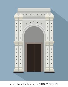 Ilustración vectorial de la puerta del Palacio de Cirebon