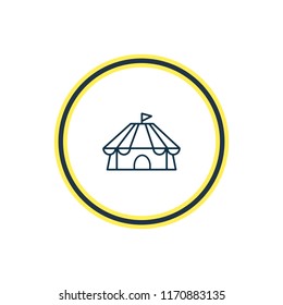 Vector illustration of cirque icon line. Beautiful entertainment element also can be used as circus icon element.