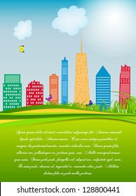 vector illustration of cities silhouette