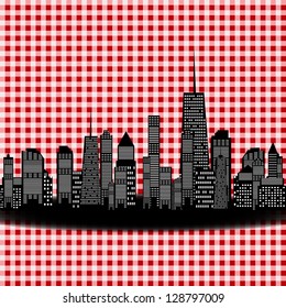 Vector illustration of cities silhouette. EPS 10.