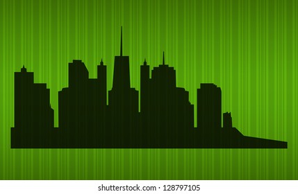 Vector illustration of cities silhouette. EPS 10.