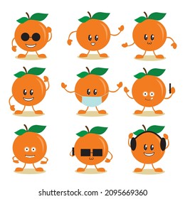 vector illustration of citrus fruit characters, great for fruits and cartoons