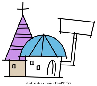 Ilustración vectorial de una ciudad