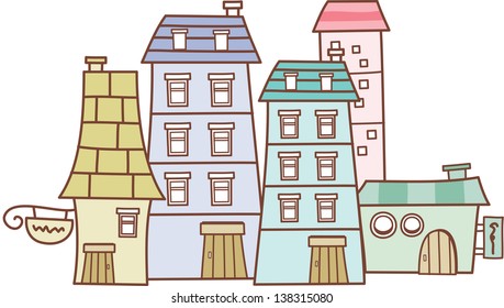 Ilustración vectorial de una ciudad