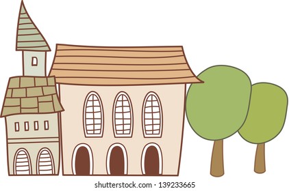 Ilustración vectorial de una ciudad