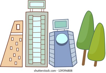 Vector illustration of a city