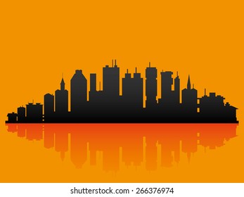 Vector illustration. City.