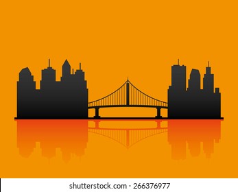 Vector illustration. City.