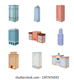 Vector illustration  city and build logo. Set  city and apartment vector icon for stock.