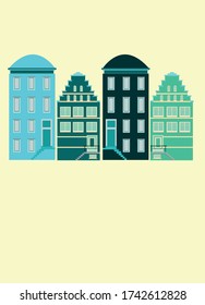 ilustración vectorial de edificios urbanos