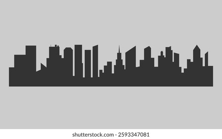 Vector illustration of city buildings silhouettes