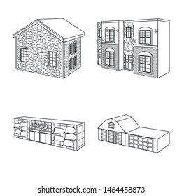 Vector illustration of city and construction sign. Collection of city and estate vector icon for stock.