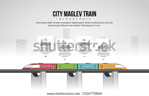 Vector Illustration City Maglev Train Infographic Stock Vector (Royalty ...