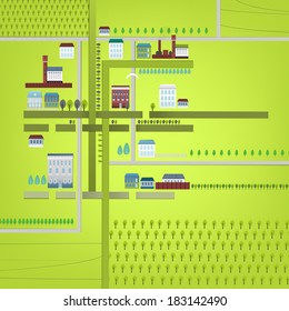 Vector illustration of city map