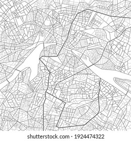 Vector illustration city map. Scheme of roads.