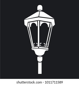 Vector illustration city street lantern
