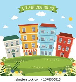 Vector Illustration Of City View