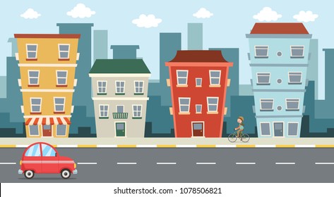 Vector Illustration Of City View