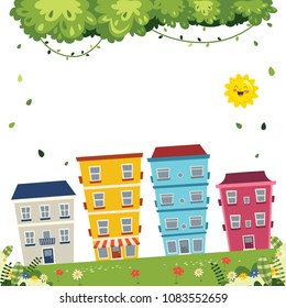 Vector Illustration Of City View