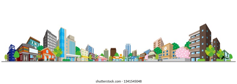 Vector illustration of the cityscape