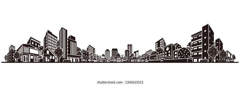 Vector illustration of the cityscape