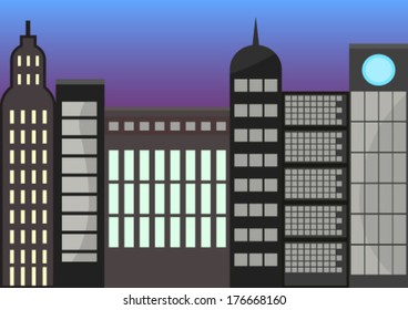 Vector illustration of a cityscape