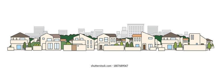 Ilustración vectorial del paisaje urbano