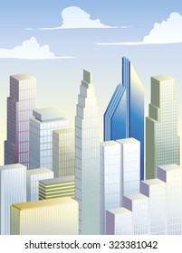 Vector illustration of cityscape.