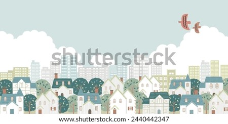 Vector illustration of cityscape background.