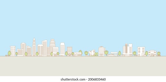 Vector illustration of cityscape. Vector illustration of building.