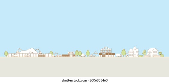 Vector illustration of cityscape. Vector illustration of building.
