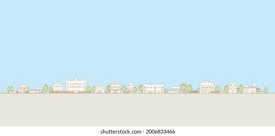 Vector illustration of cityscape. Vector illustration of building.