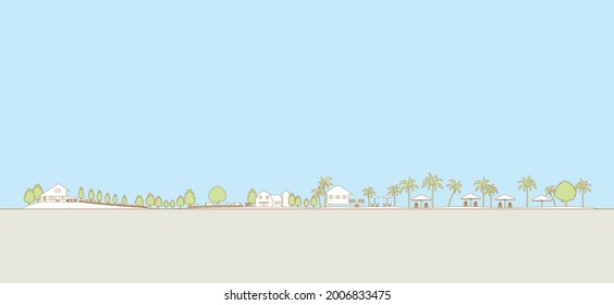 Vector illustration of cityscape. Vector illustration of building.