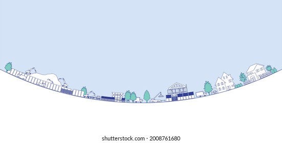 Vector illustration of cityscape. Vector illustration of building.