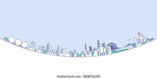 Vector illustration of cityscape. Vector illustration of building.