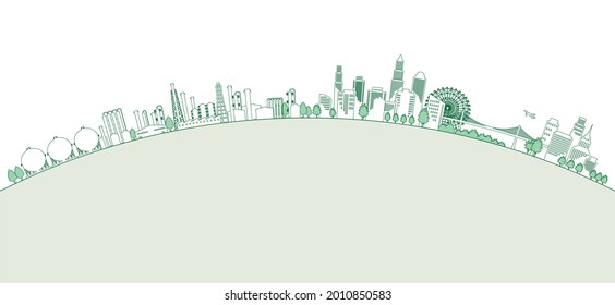 Vector illustration of cityscape. Vector illustration of building.