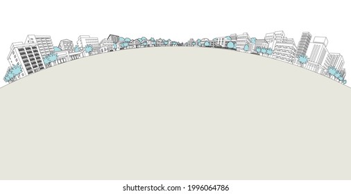 住宅街 イラスト のイラスト素材 画像 ベクター画像 Shutterstock