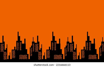 ilustración vectorial del fondo de silueta de cityscape