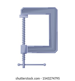 Vector illustration of clamp and screw sign. Graphic of clamp and vise vector icon for stock.