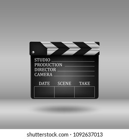 Vector illustration of clapboard