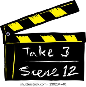 Vector illustration of clapper