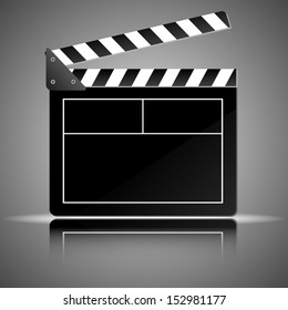 Vector illustration of clapper board