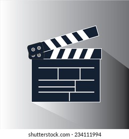 Vector illustration of clapper board vector,slate for movies vector    