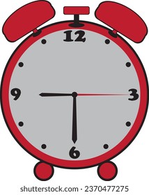 Vector illustration of a classic alarm clock. Detailed design with retro charm. Ideal for vintage and time-related concepts.