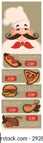 vector illustration for classic american fastfood menu