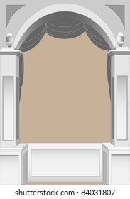 vector illustration of a classic arch  for use as a border or frame