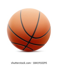 Vector illustration of a classic basketball.