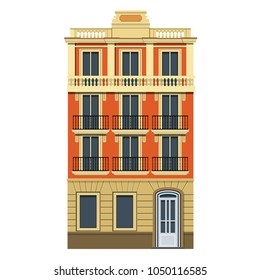 vector illustration of classic building