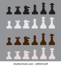 vector illustration of classic chess pieces