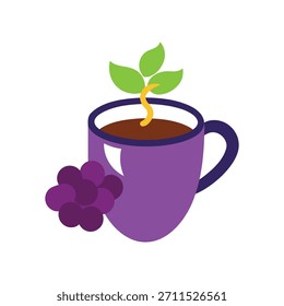 a vector illustration of a classic coffee cup